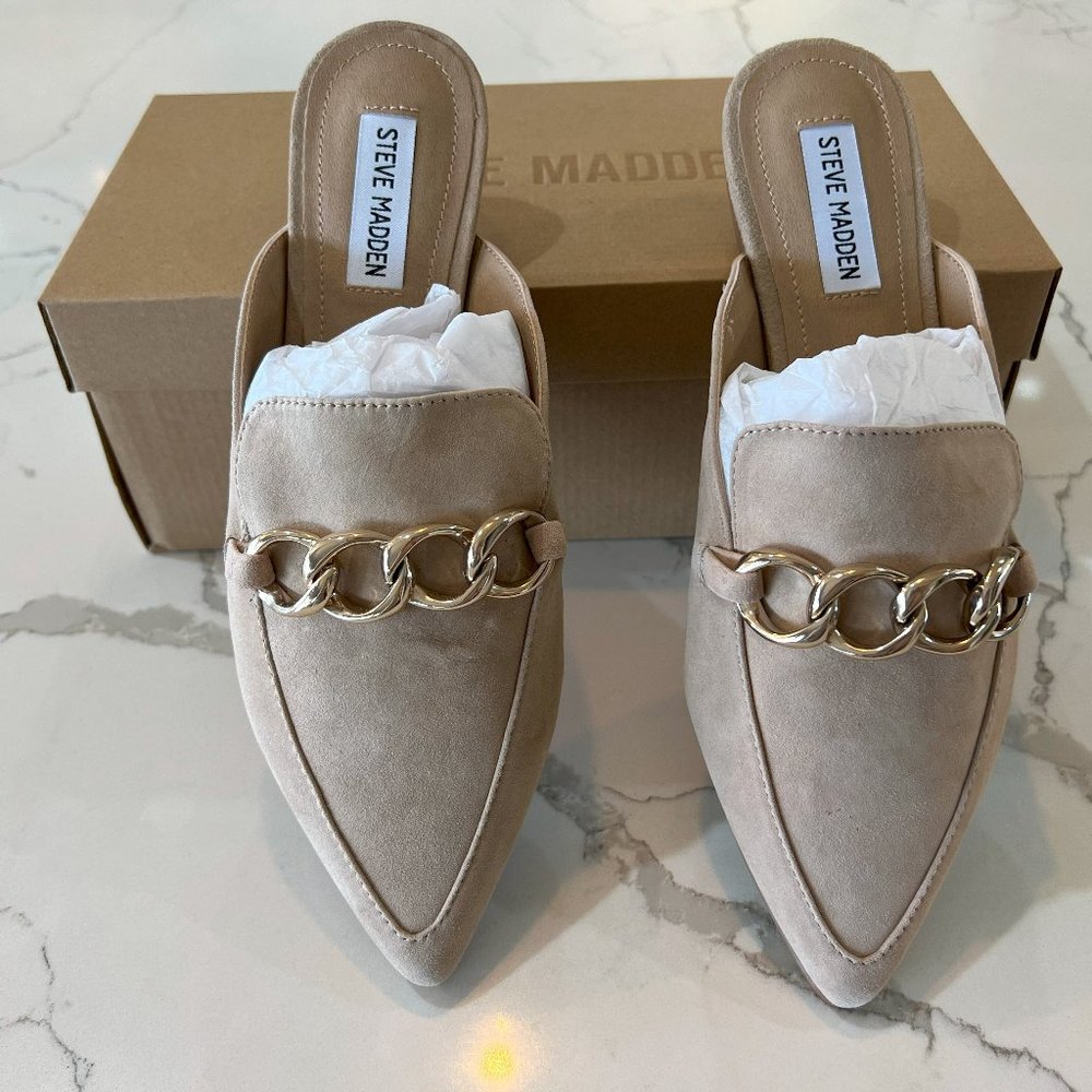 Steve Madden Forte Tan Suede Mule NIB